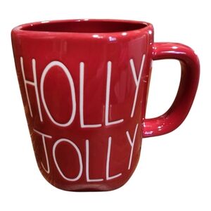 Holly Jolly Rae Dunn Magenta Artisan Collection Graphic Red Christmas Mug
